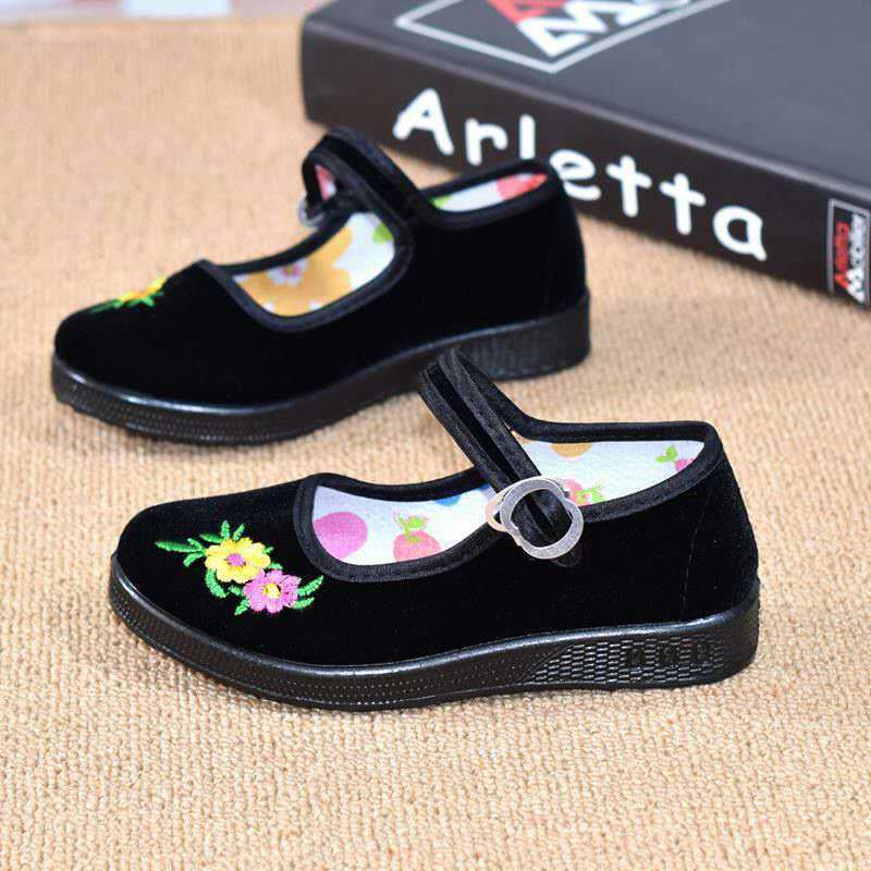 Kids Children Fashion Girls cotton Bowknot Wave Point Rhinestone Non-slip Princess Shoes Sandals Boat Girl Shoe
