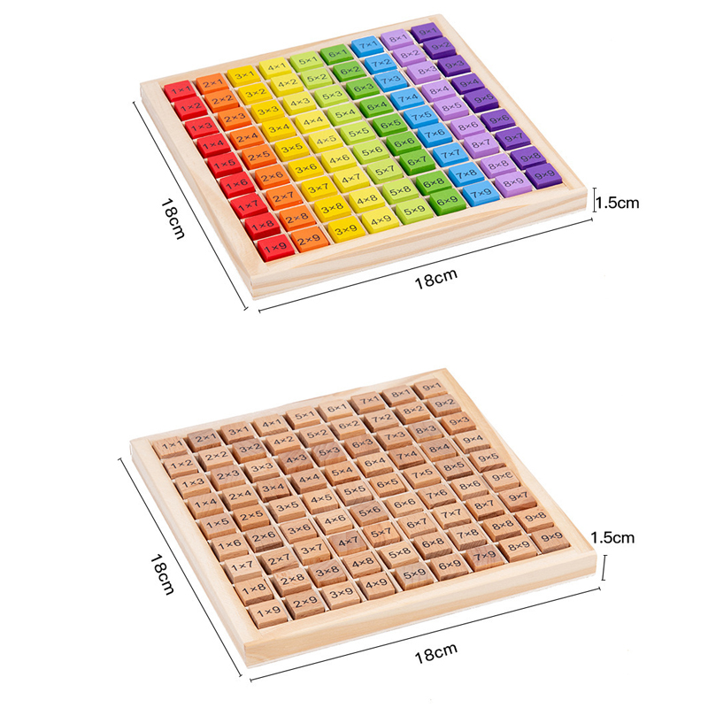 Montessori Educational Math Toys for Kids Children Baby Toys 99 Multiplication Table Math Arithmetic Teaching Aids