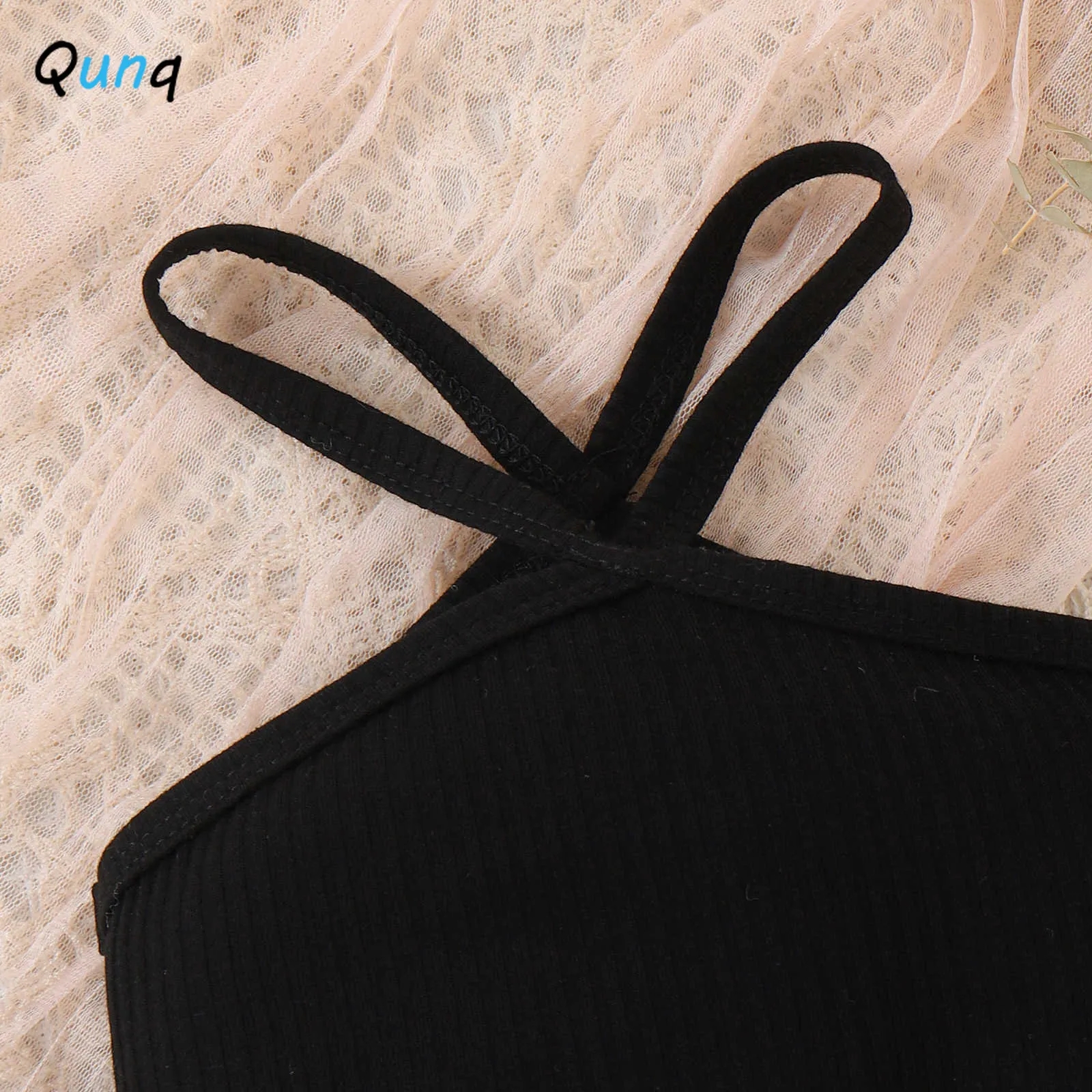 Qunq Summer New Baby Girls Solid Halter Sleeveless Top + Shorts And Fanny Pack 2 Pieces Set Casual Kids Clothes Age 3T-8T