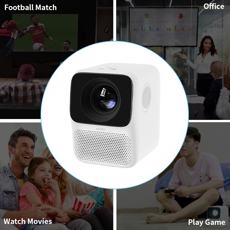 Global Version Wanbo T2 MAX Projector 1080P Mini LED Portable WIFI Full HD Projector 4K 1920*1080P Keystone Correction For Home