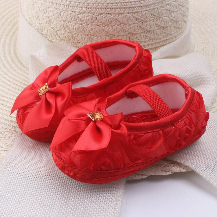 Baby Girls Shoes Noble Bow Flower Princess Shoes Infant Soft Sole Shoes Toddler Girl Shoes