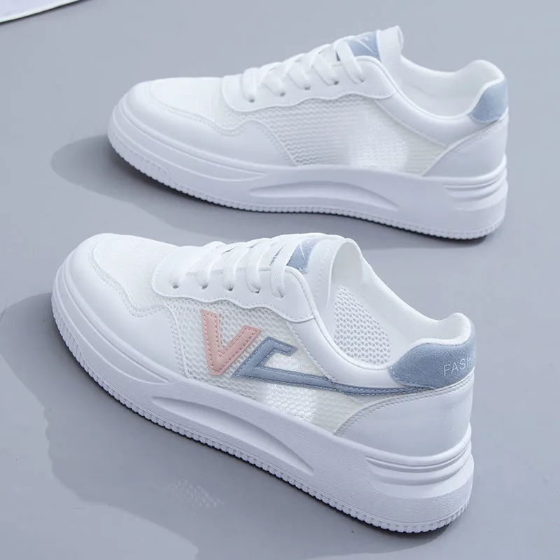 Mesh Small White Shoes Summer New Versatile Hollow Out Breathable Single Mesh Sports Board Shoes Mesh Shoes