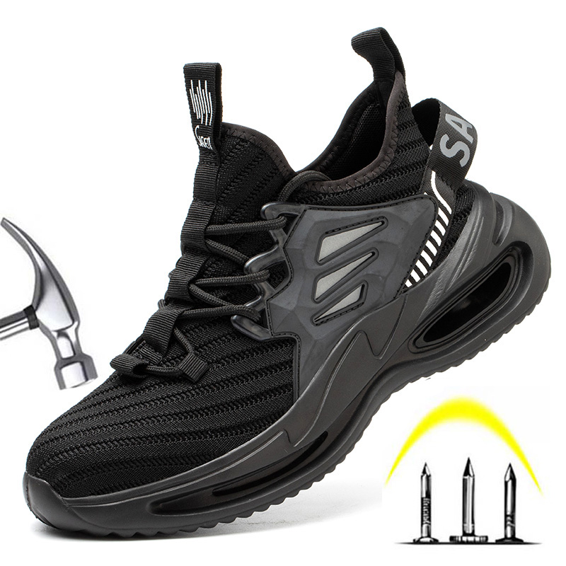 2025 New Work Shoes With Steel Toe Safty Shoes Man Security Boots Steel Toe Shoes