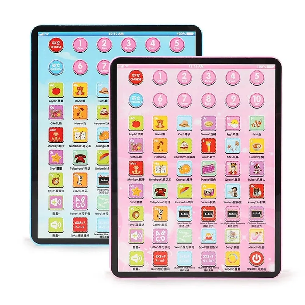 Chinese English Electronic Learning Tablet Funny Interactive Learning Study Toy
