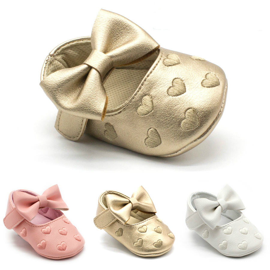 Bebe PU Leather Baby Boy Girl Baby Moccasins Moccs Shoes Bow Fringe Soft Soled Non-slip Footwear Crib Shoes