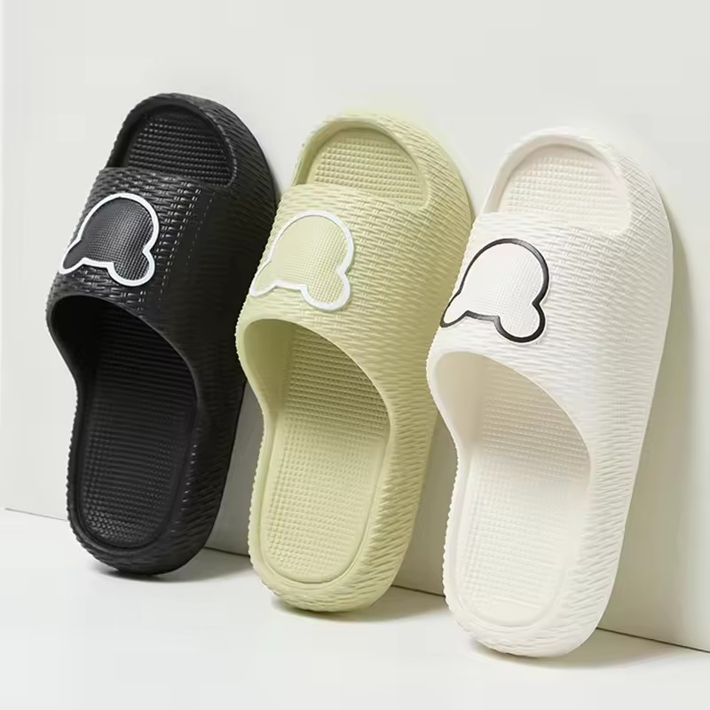 Soft Home Slippers Couple Summer Indoor Skid Proof Bathroom Slippers Sandals Hotel Solid Color Men Women Flip Flops Flat Shoes