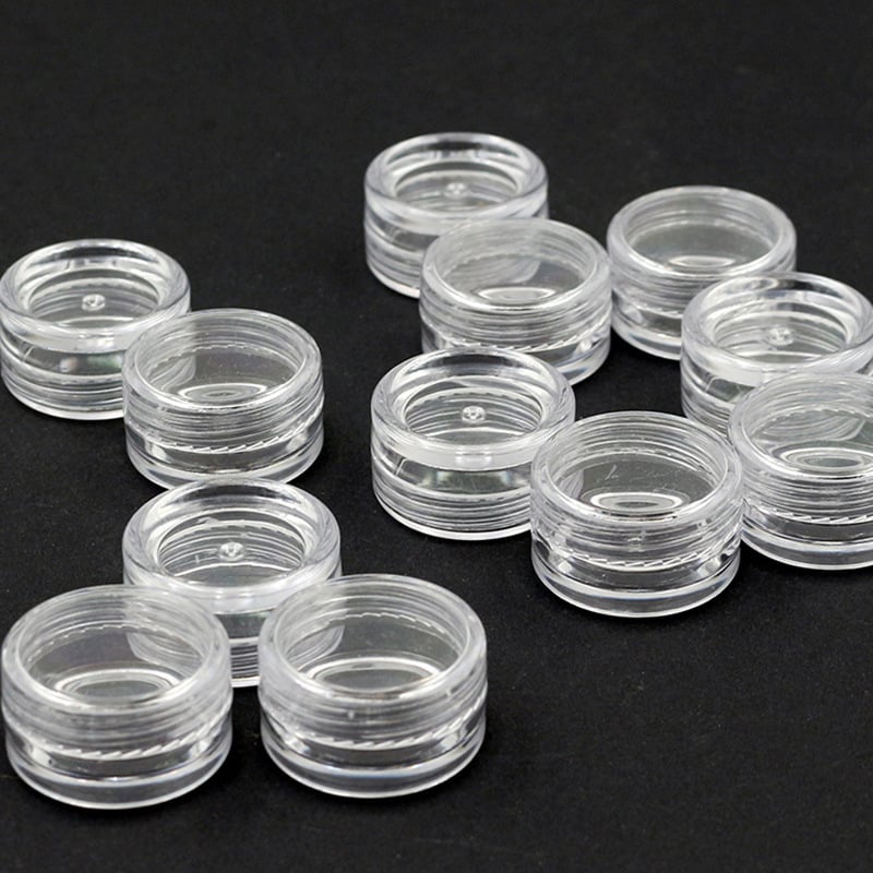 10pc Mini Refillable Bottles Cosmetic Empty Jar Acrylic Pot Eyeshadow Acrylic Makeup Bottle Jar Face Cream Box Container Storage