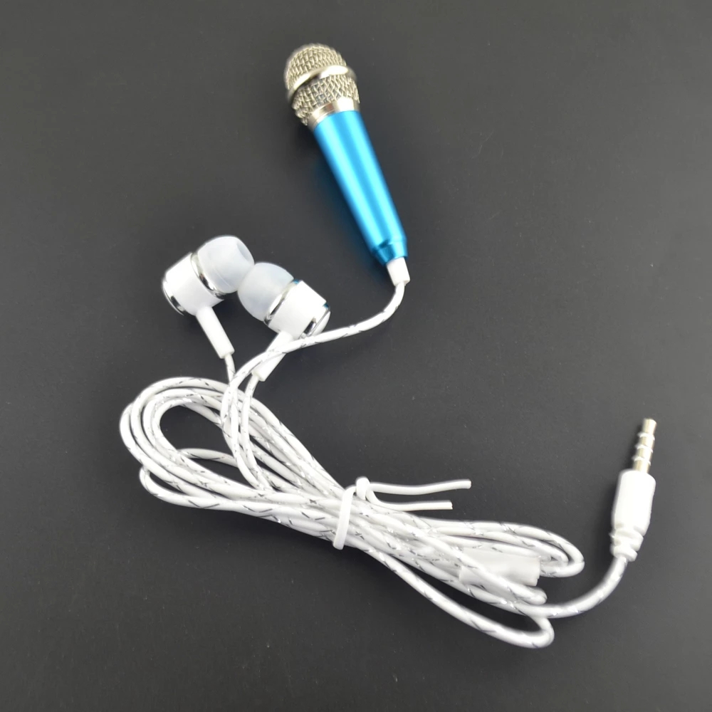 Protable K Song Mini Microphone earphone Universal KTV Karaoke Mobile Phone Computer Microphone headset Toy