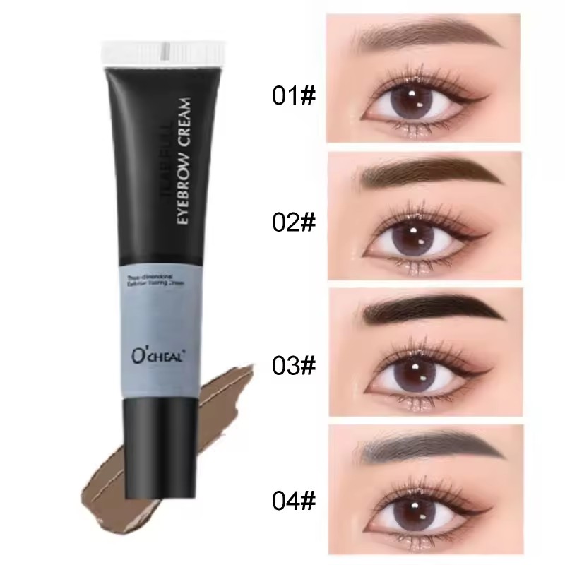 Eyebrow Tattoo Cream, 4 Colors, DIY, 15 Minute Profession, Easy and Quick Eyebrow Dye Gel, Semi-Permanent Eyebrow Dye, Makeup