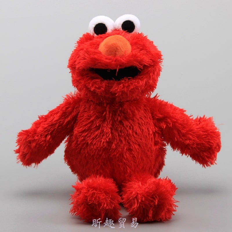 Sesame Street Elmo Cookie Monster with Plastic Eyes Soft Plush Toy Cartoon Fluffy Stuffed Dolls 33 CM Kids Gift