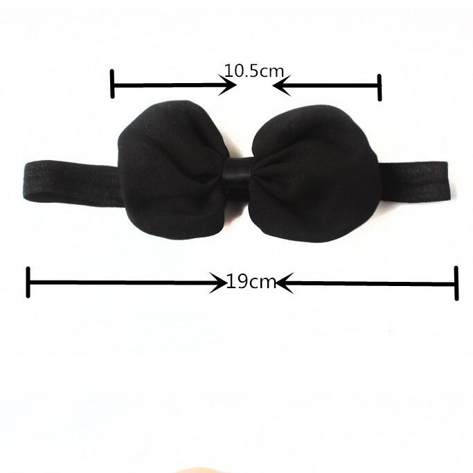 Fashion Bow Headband elastic belt Chiffon baby children jewelry baby hair band baby hair headdress