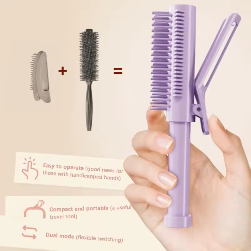 Retractable Curling Brush, Portable Ironing Rod, Ironing Pin, Hairstyle Comb, Anti-Static Head Massager, Hairstyle Accessories