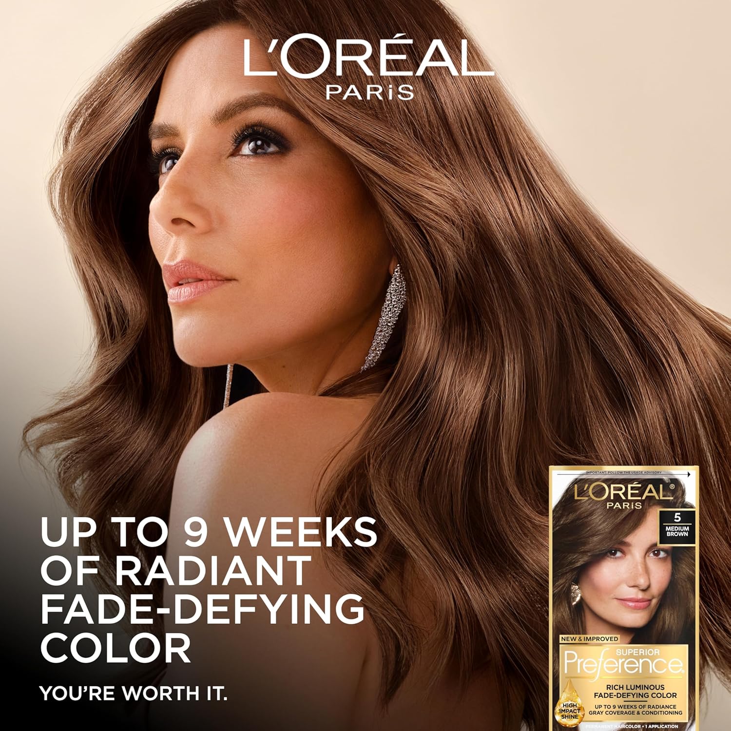 L'Oreal Paris Superior Preference Luminous Fade-Defying Permanent Hair Color, Hair Dye For Up to 9 Weeks of Radiance, Dark Ash Blonde 7A, 1 Hair Dye K