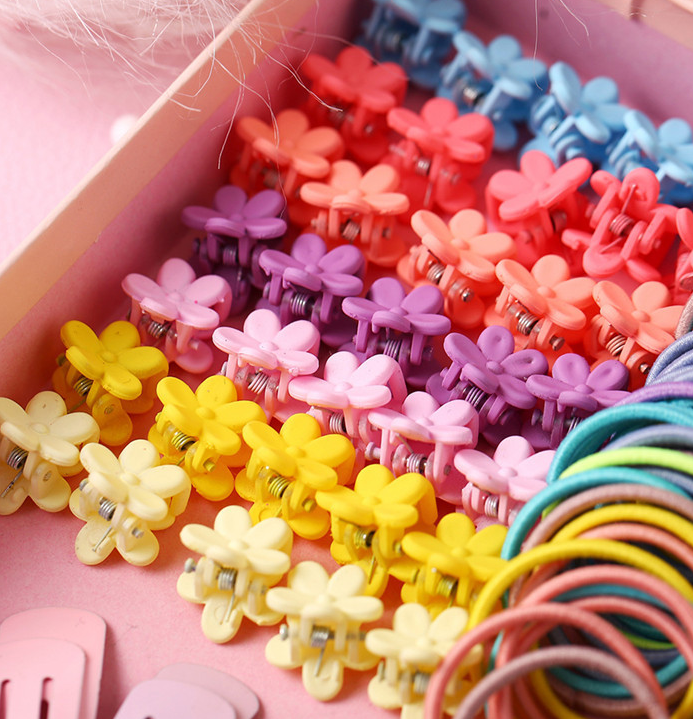 780PC Hair binding rubber band small grip clip combination set baby girl BB clip hair clip hair accessories hairpin