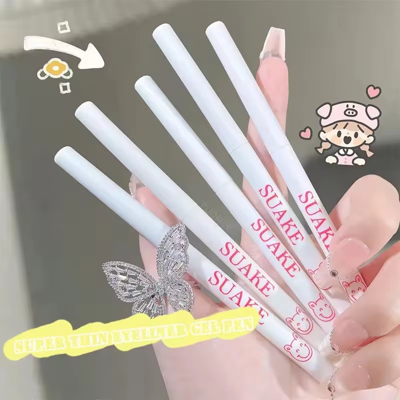 1pc Beauty Eyeliner Pencil Eyeliner Gel Pen Waterproof Long Lasting Silkworm Pen Black Brown Eyeliner for Beginners Eye Makeup
