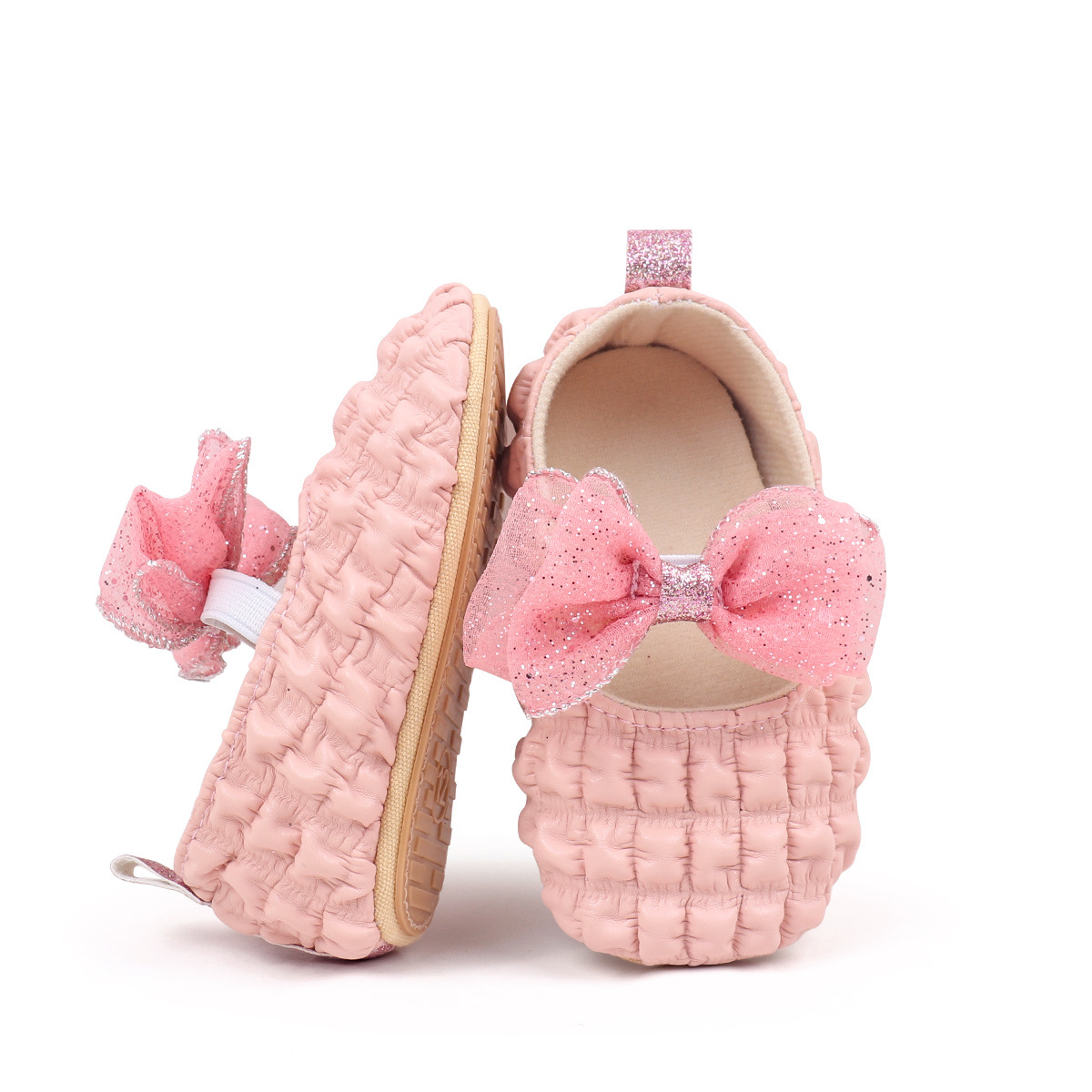 2026 Spring Baby Girls Princess Shoes Butterfly Bowknot Four colors Solid Fashion Design Newborn Toddler Shoes First Walkers