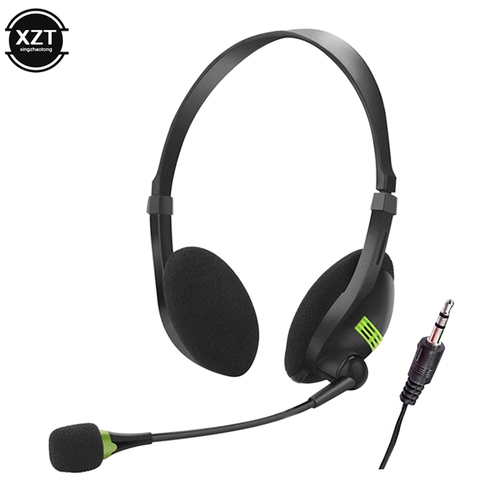 3.5mm Wired Headphones Universal Computer USB Headset with Microphone Office Headset Network Class Traffic Headset for PC Laptop