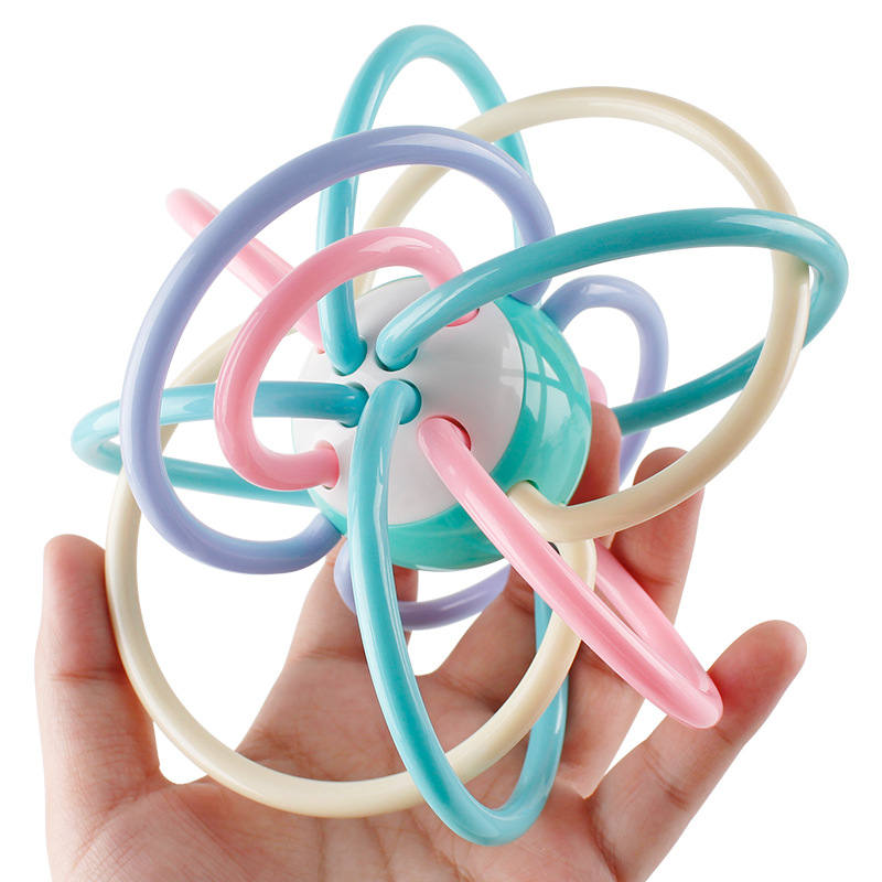1Pcs Random Color Size S/L Choose Baby Grasp Ball Baby Early Education Gift Rattle Ball Infant Newborn Teething Toys