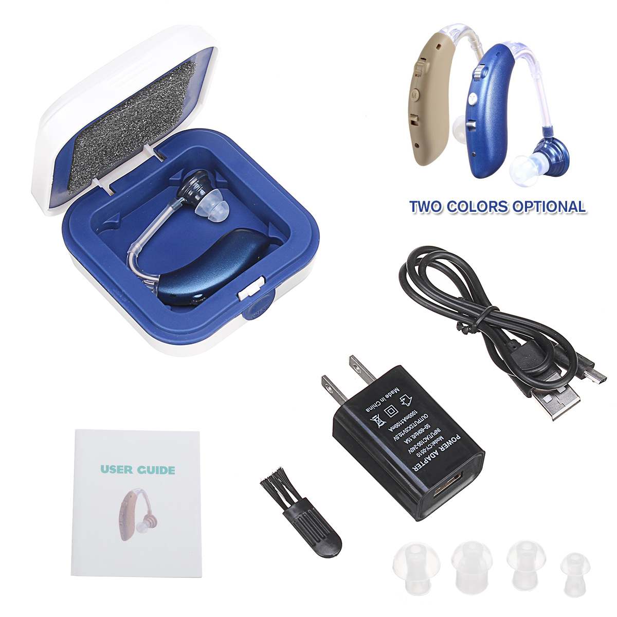 1PCS Not 1 Pair Digital BTE Hearing Aids Mini Rechargeable Hearing Aid Adjustable Tone Sound Amplifier Portable Deaf