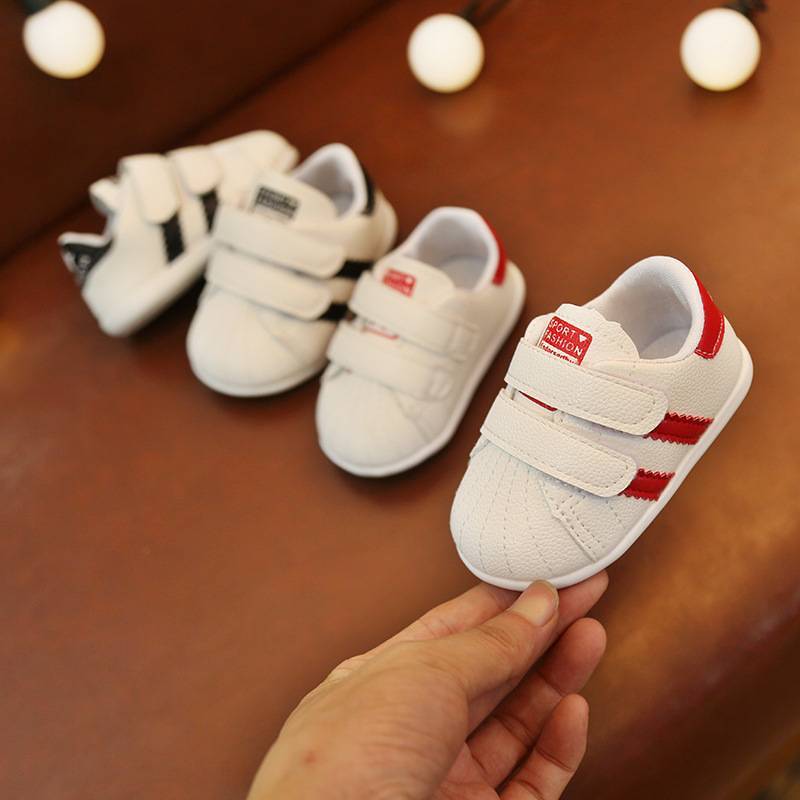 autumn baby toddler shoes soft bottom baby casual non-slip breathable white shoes