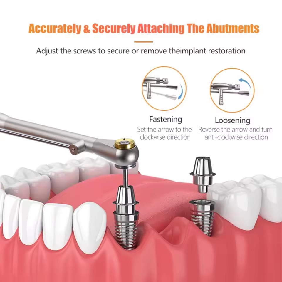 Dental Implant Restoration Tool Box Implant Restoration Screwdriver Wrench Torque Wrench Ratchet Prosthetic Kit