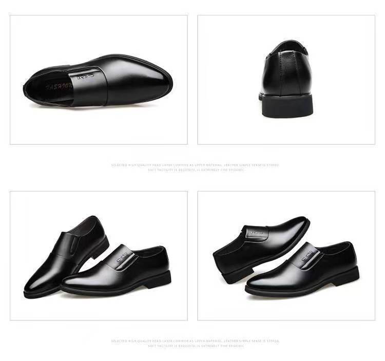Retro Black Shoes for Men Dress Shoes Men Formal Shoes Pointed Toe Business Wedding shoes