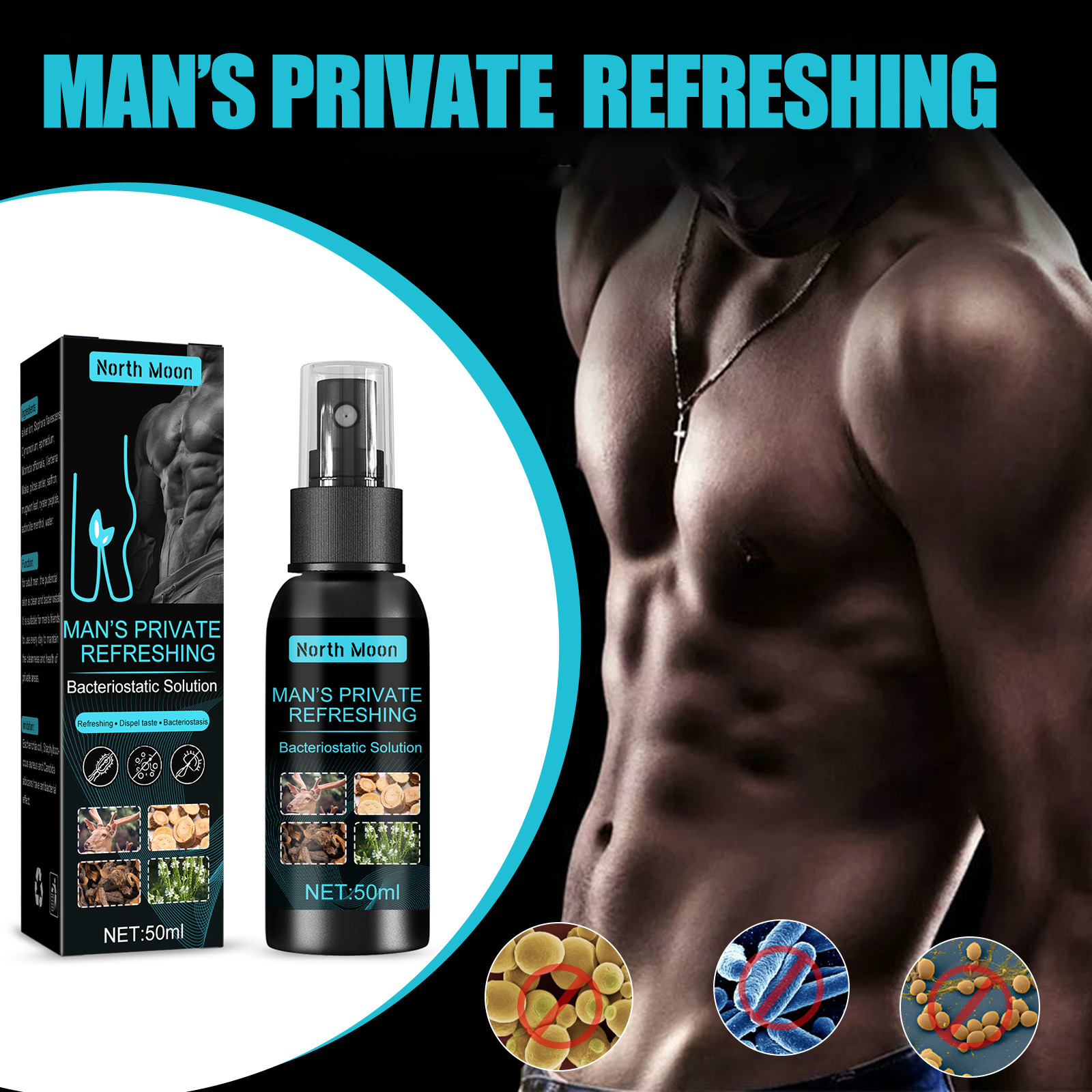 Men's Private Parts Care Liquid Men's Private Parts Cleaning Antipruritic And odor Removing Lotion Cleaning Liquid