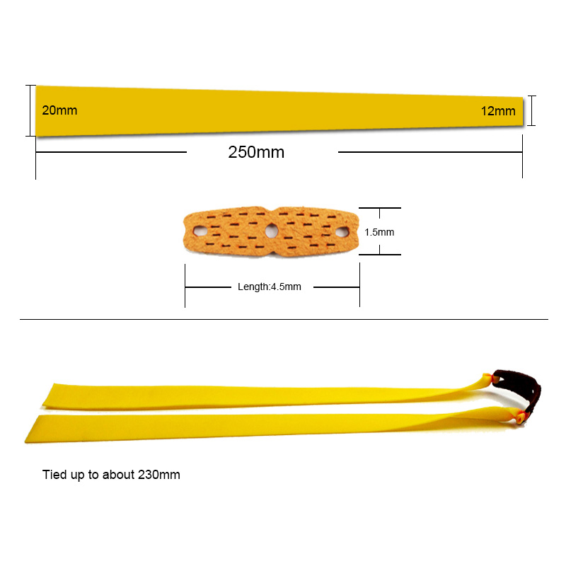 10pcs Slingshot Powerful Flat Rubber Band 1.2 mm High Elasticity Outdoor Catapult Shooting Accessories