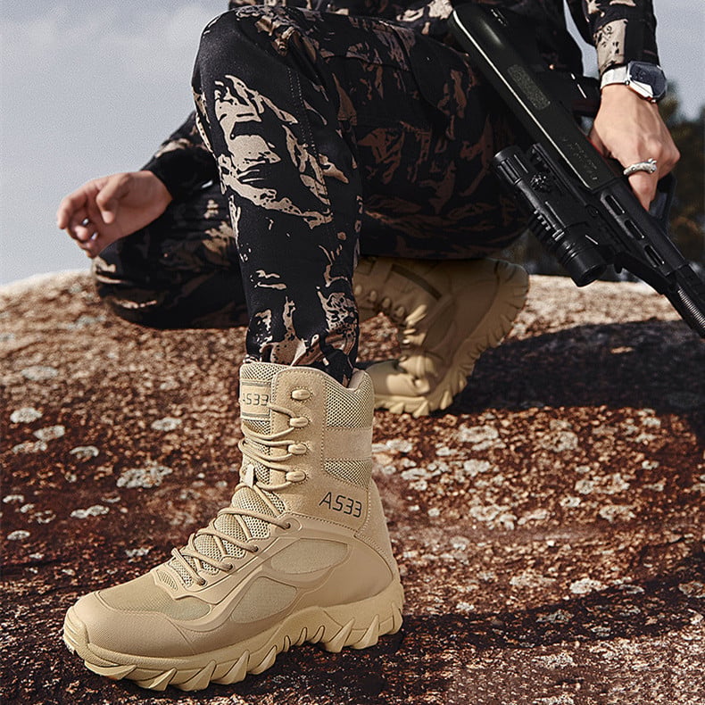 New Outdoor Hiking Boots Men Breathable Suede Desert Boots Training Boots Outdoor