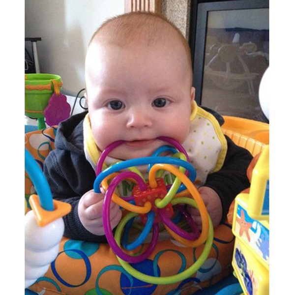 Baby Toys 0-12 Months Newborn Baby Development Ball Safe Soft Teething Toys Plastic Hand Bell Early Educational Rattle Teether