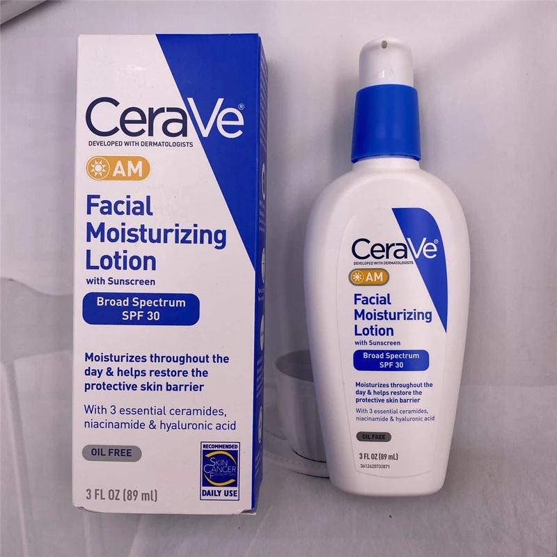 CeraVe Moisturizing Facial Lotion AM PM Day Night Lotion With SPF30 Repair Sensitive Skin Nicotinamide Ceramide Cream 89ml