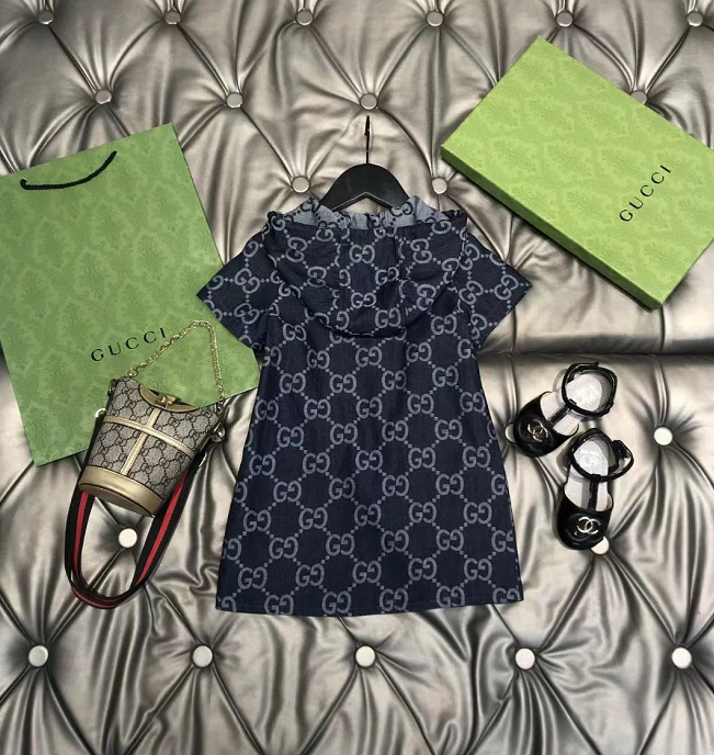 2022new children's brother and sister suits boys and girls suits casual summer classic alphabet short-sleeved skirt suits