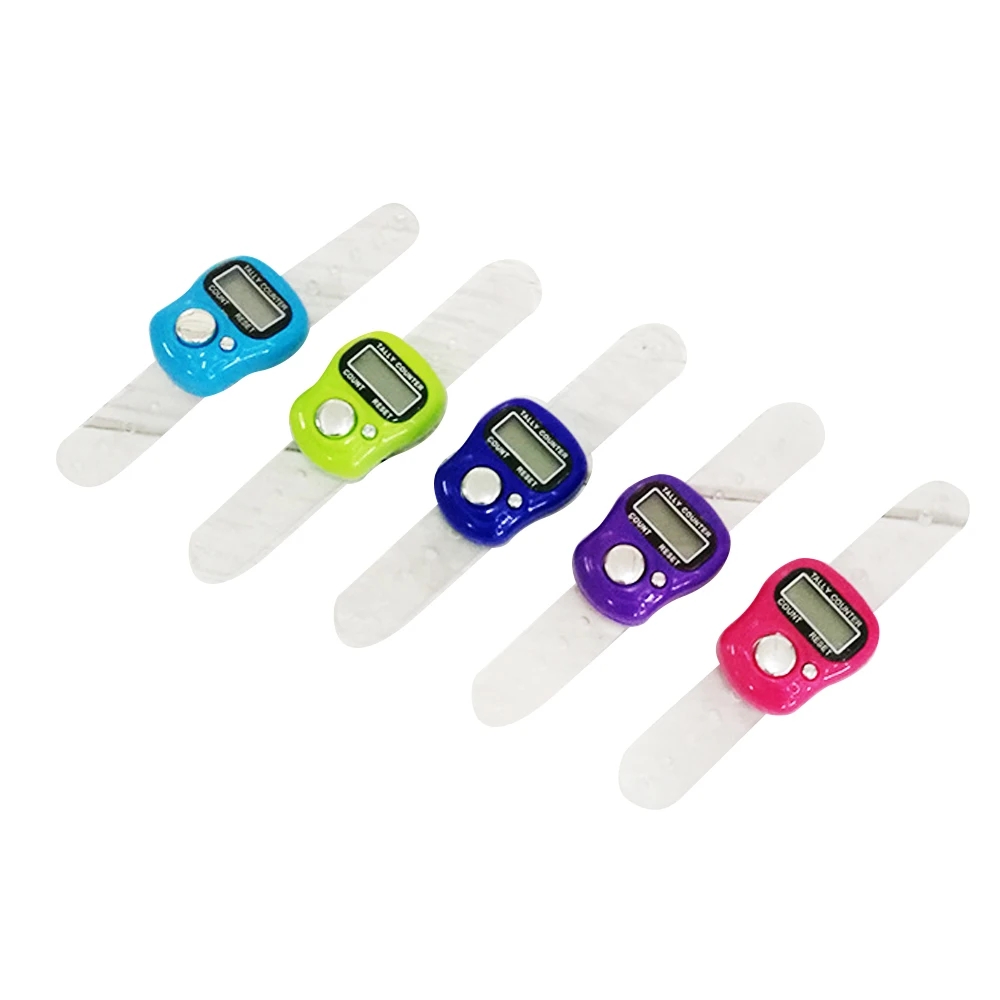 Mini Finger Counter LCD Electric Digital Display With Light Tally Counter Stitch Marker Sewing Knitting Weave Buddha Pray Soccer