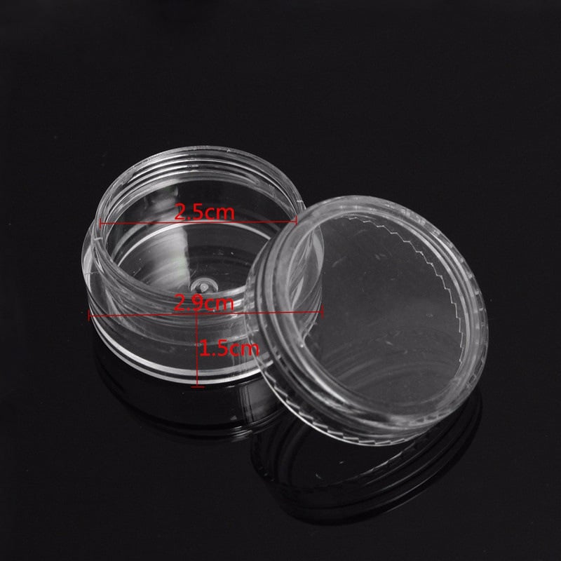 10pc Mini Refillable Bottles Cosmetic Empty Jar Acrylic Pot Eyeshadow Acrylic Makeup Bottle Jar Face Cream Box Container Storage