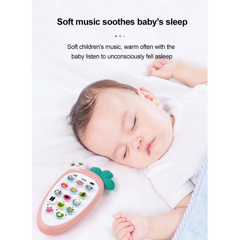 1pc Kid Cartoon Mobile Phone Electronic Toy Cute Telephone Educational Learning Toys Music Sound Machine Baby Infant Gift