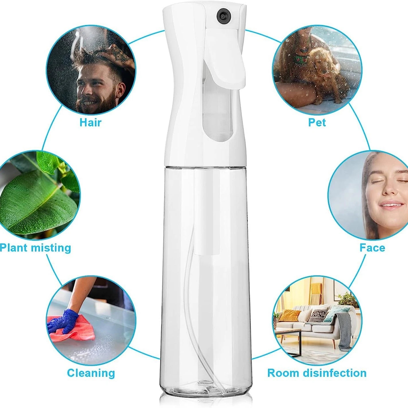 1pcs/Set Water Sprayer Hairdresser 200ml/300ml Continuous Spray Bottles Oil Spray Bottle Refillable Mist Spray Bottle Hair Tools