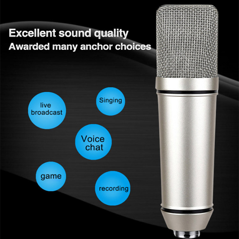 U87 Capsules Studio Sound Recording Condenser Microphone with Microphone Shock Mount Cardioid Condenser Studio XLR Microphone