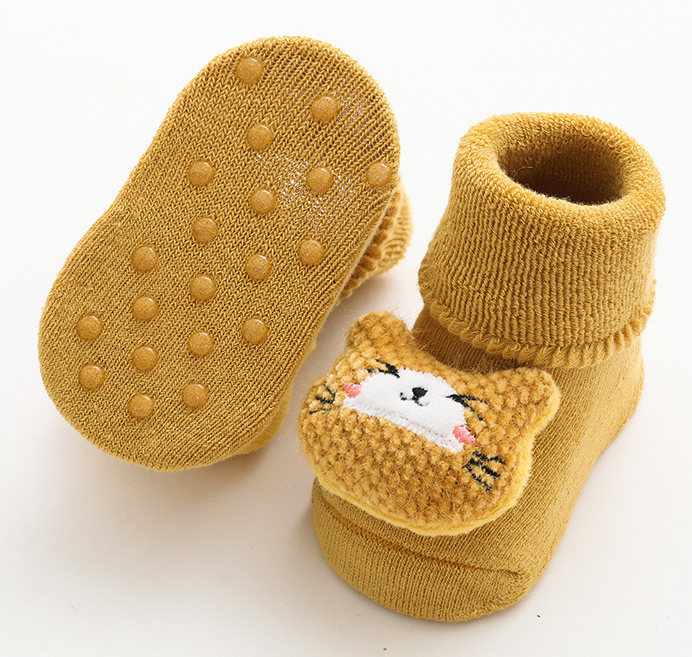 Terry thickened baby socks doll cartoon dispensing non slip baby socks children floor socks newborn