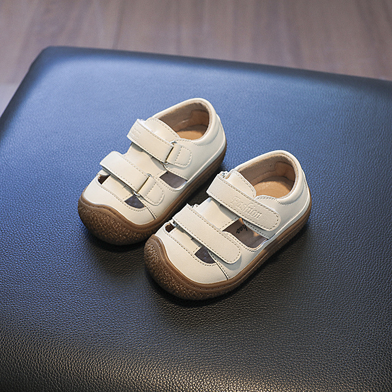 Children's baby shoes summer new item girls' toe cap sandals Korean version versatile boys' soft sole toe cap anti kick walking