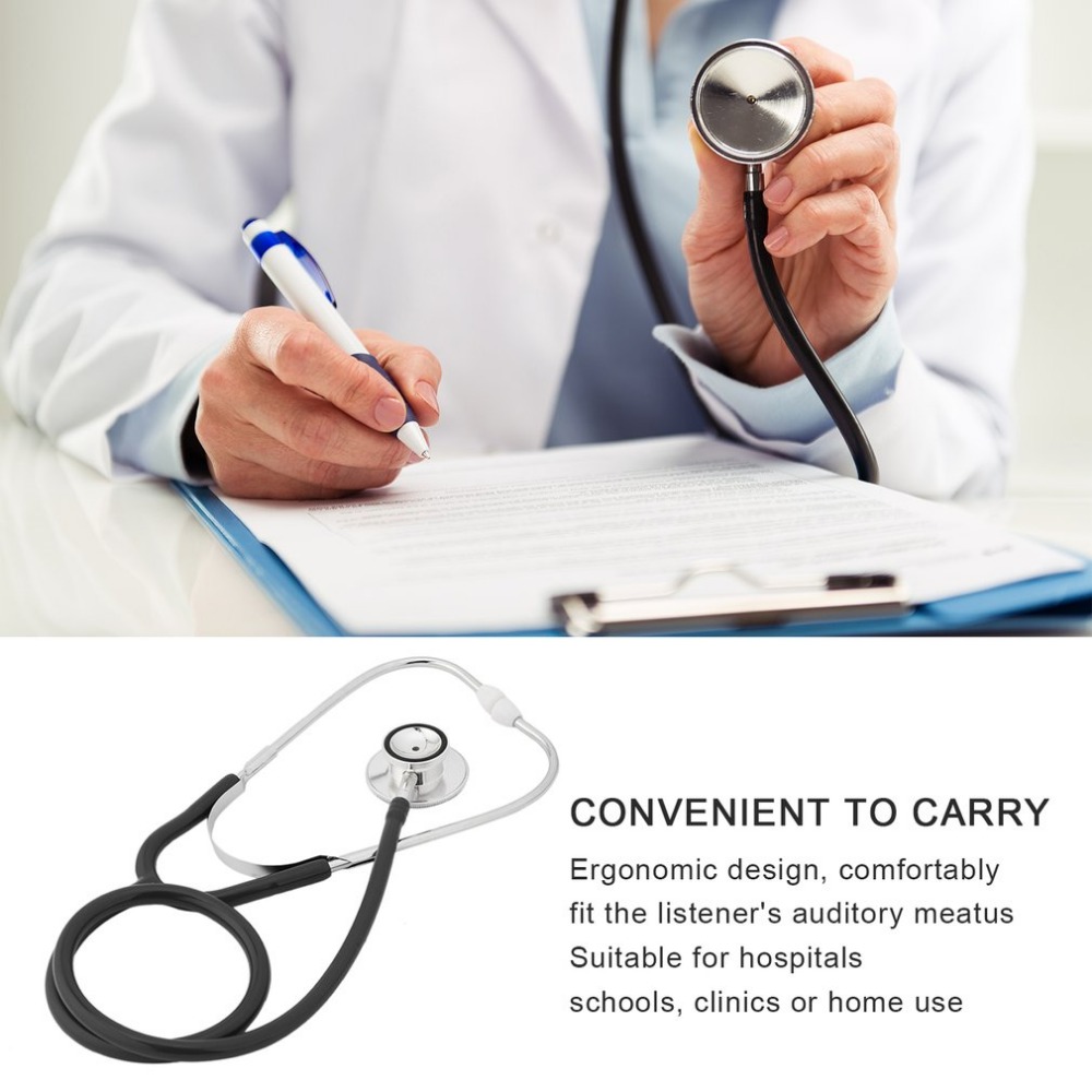 Double-sided Stethoscope Single Tube Doctors Nurse Professional Cardiology Stethoscope Aluminium Alloy Chestpiece medical device