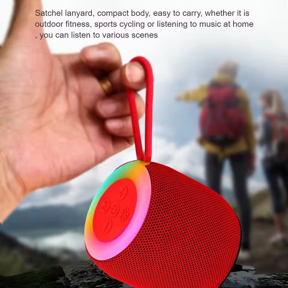 ireless Bluetooth Speaker Waterproof RGB Color Light Stereo Sound Effect Bass Charging Portable Speaker
