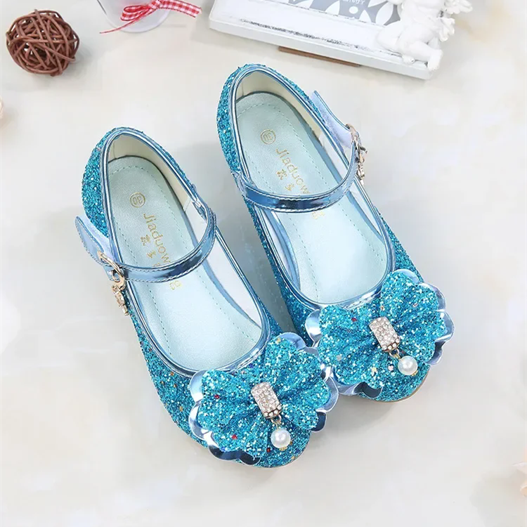 Girls' High Heels Spring and Autumn Women's Korean Edition Golden Children's Shoes Fashion Performance Shoes Fashion Show Shoes