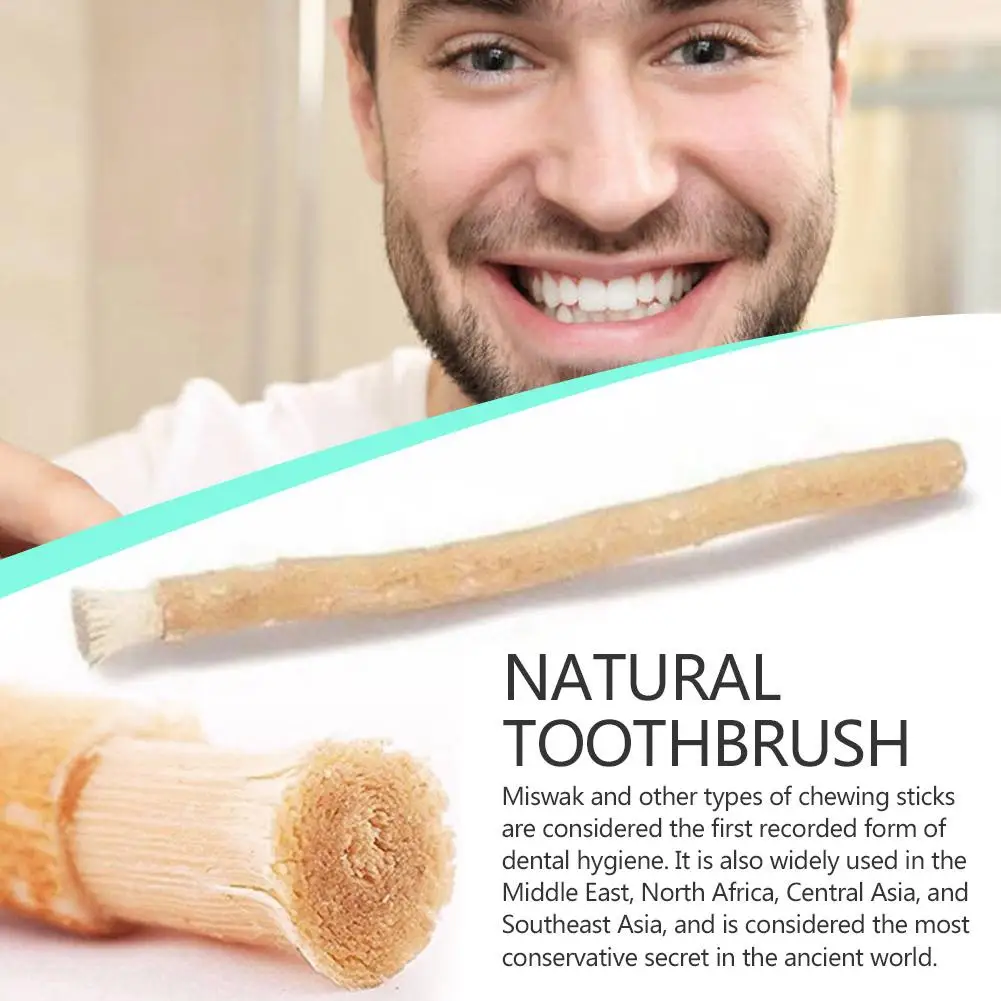 1Pcs Portable Miswak Siwak Natural Toothbrush Misvak Miswaak Teeth Traditional Arak Travel Whitener Toothbrush Manual Whitener ﻿
