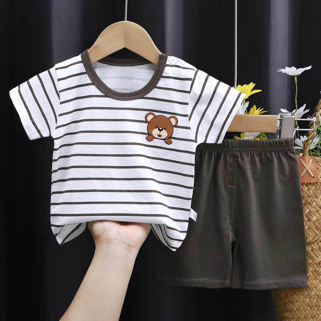 2026 summer children's clothing boys and girls baby sleeveless vest shorts cotton suit