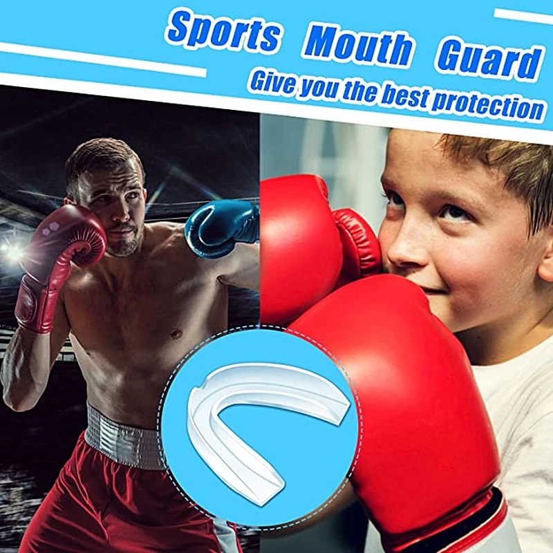 1PC EVA Sports Mouthguard Taekwondo Basketball Boxing Braces Tooth Protector with Box for Adults and Children Sports Safety