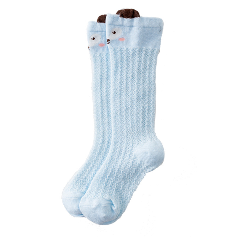 3Pairs lawadka Baby Girl Socks Toddler Baby Bow Cotton Summer Mesh Baby Knee Socks Newborn Infant Non-slip Long Baby Boys Socks