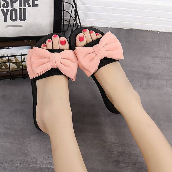 New Slippers Female Bow Slipper Slipper Beach Fashion Slipper
