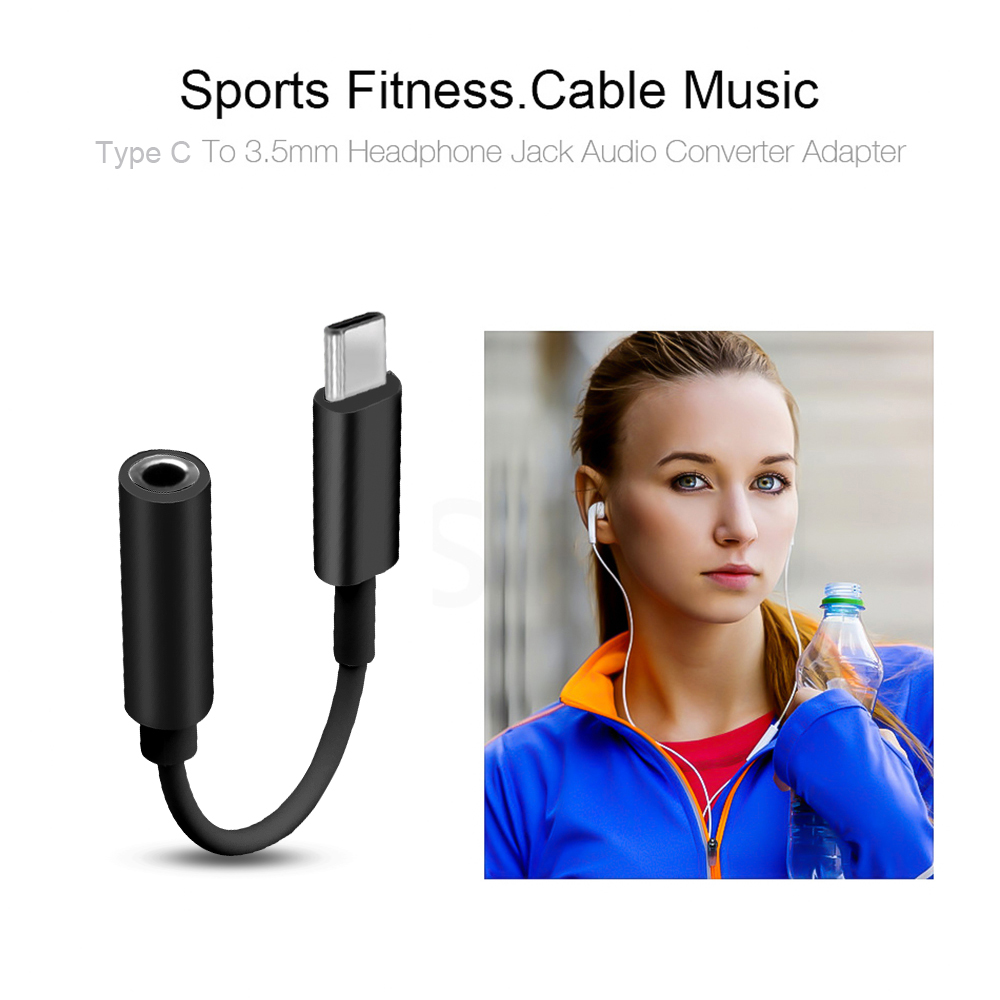 Type C Male To 3.5mm Jack Female Audio Aux Cable USB C To 3.5 mm Headphone Earphone Adapter for Huawei P20 P30 Pro