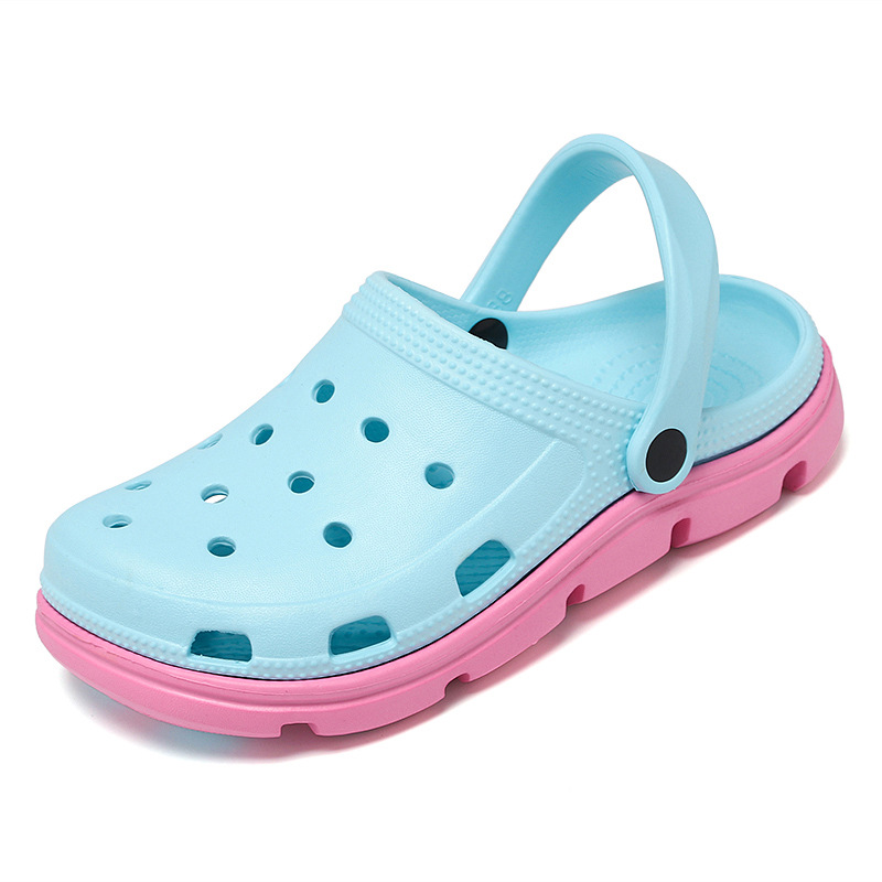Summer new hole shoes shoes men's fashion non-slip sandals thick-soled breathable EVA beach shoes lovers sandals and slippers