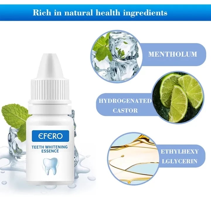 EFERO Teeth Whitening Essence Liquid Oral Hygiene Whiten Teeth Remove Plaque Stains Fresh Breath White